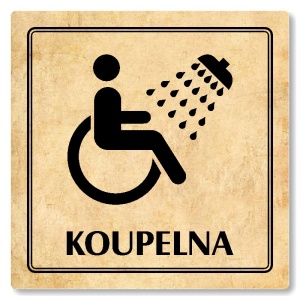 Koupelna, 100x100mm, pergamen, Utah